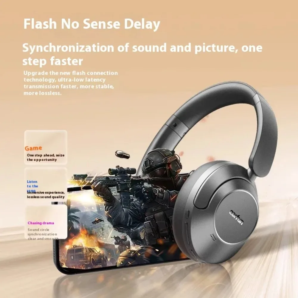 Earfun Wave Pro casque HIFI rduction Active du bruit sans fil Bluetooth e-sports Gamer casque personnalis accessoires de jeu cadeaux