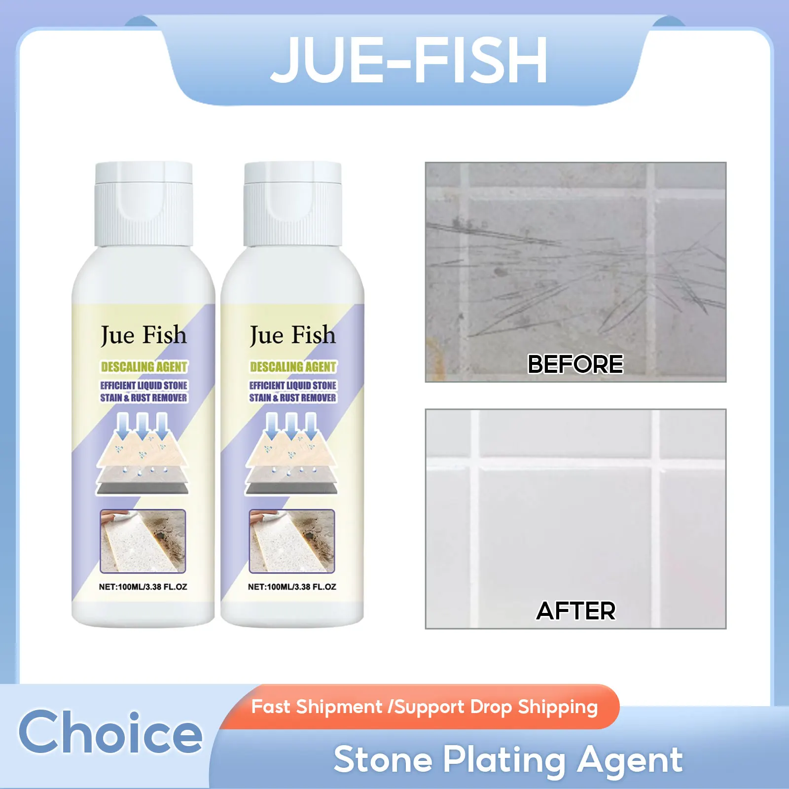 Stone Plating Coating Agent Marble Stone Stain Remover Stonework Polishing Coating Tile Scratch Cleaner Granite Cleaner Liquid