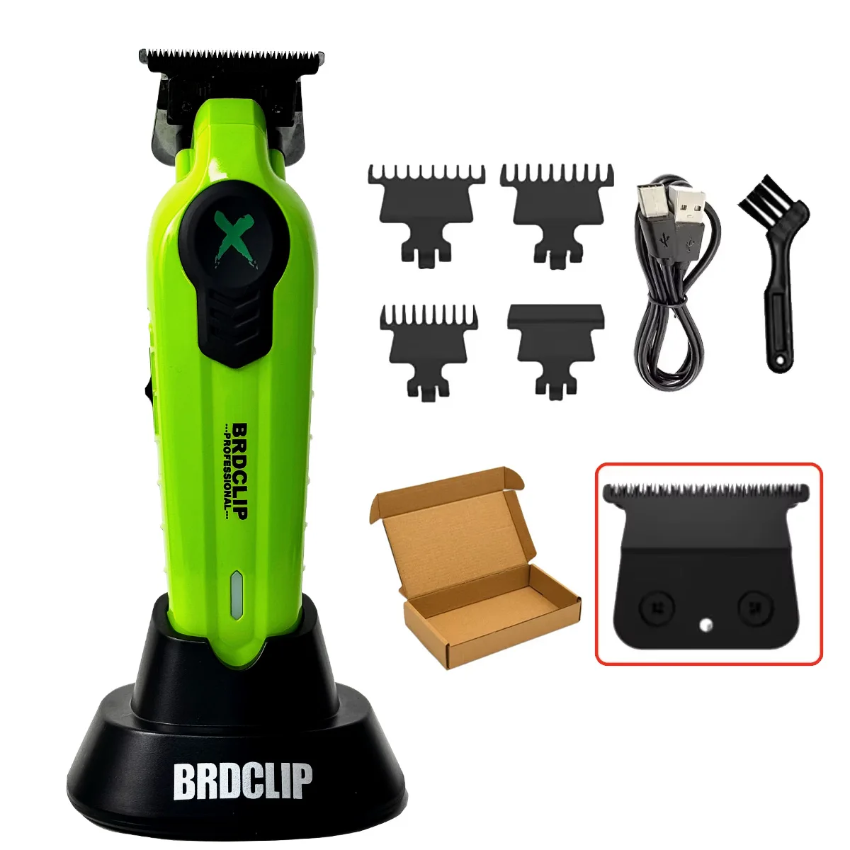 BRDCLIP X Series Weiß FA1T 7700RPM Professioneller Elektrischer Haarschneider für Männer mit DLC-Klinge für Friseursalons