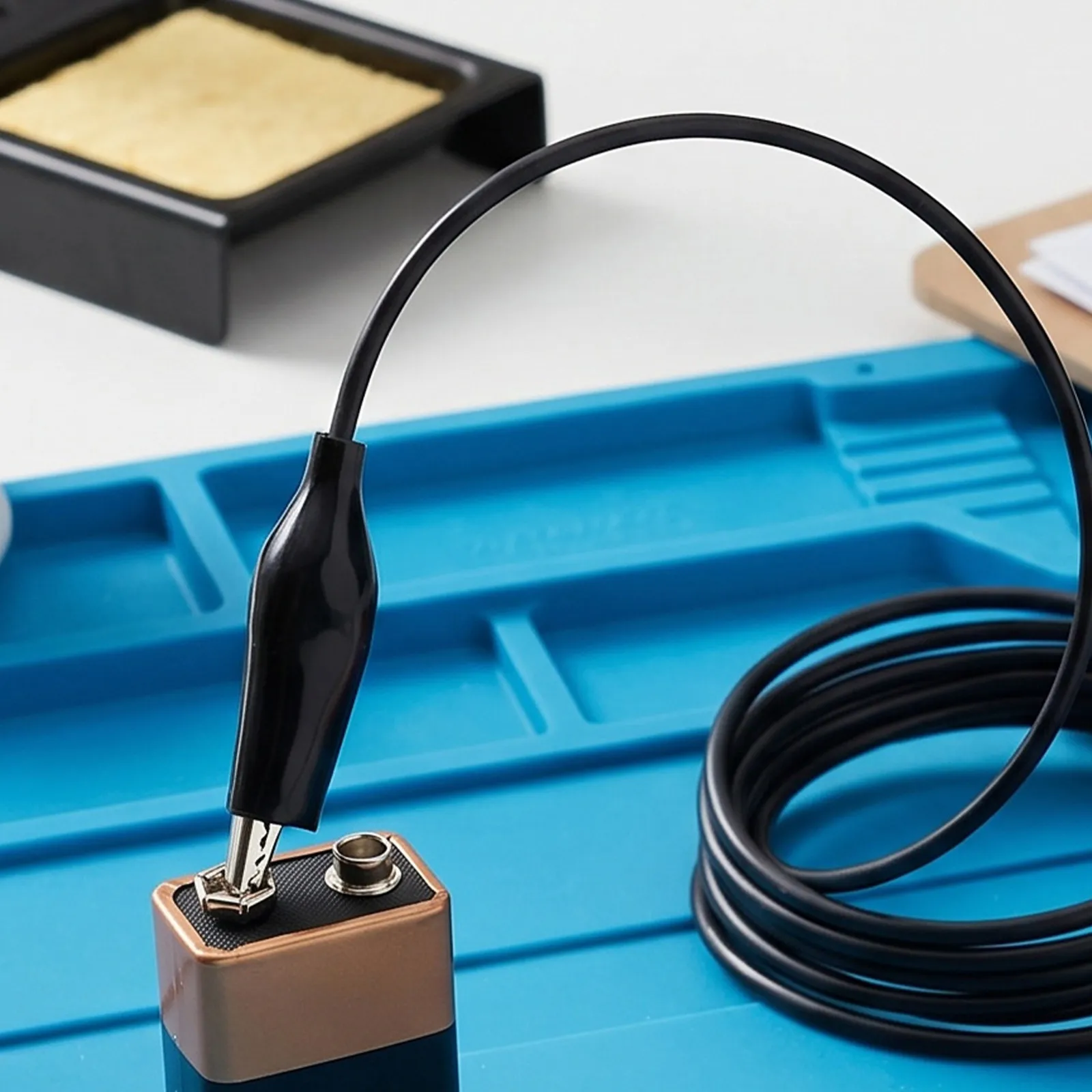 20Pcs Insulated Alligator Clip Test Leads Double Ended Electrical Jumper Cable Wire for Electronics Prototyping Lab Use