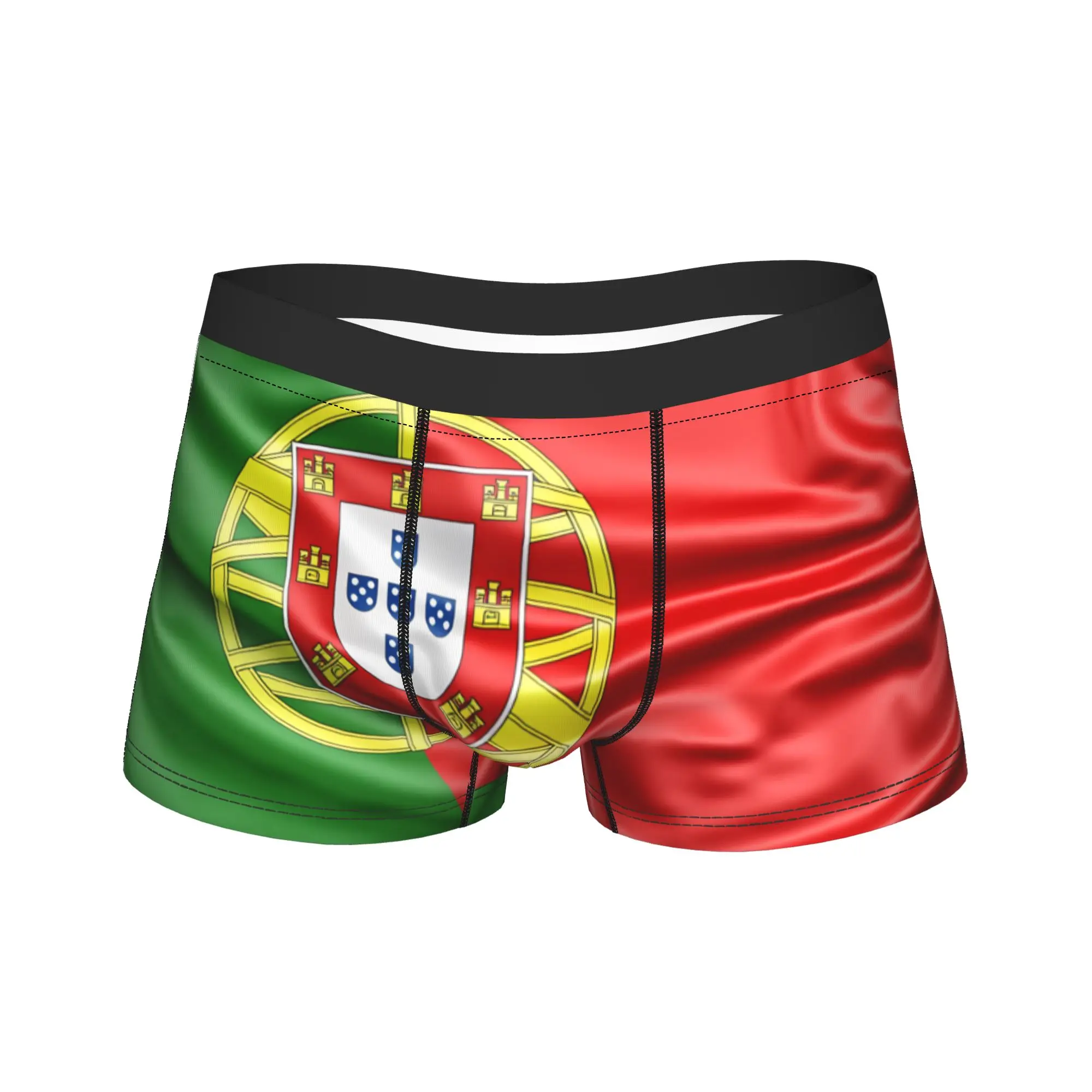 Flag of Portugal Trunk  3D Pouch Underwear High Quality Printing Boxer Brief Soft Trend Men's Underpants Big Size 2XL