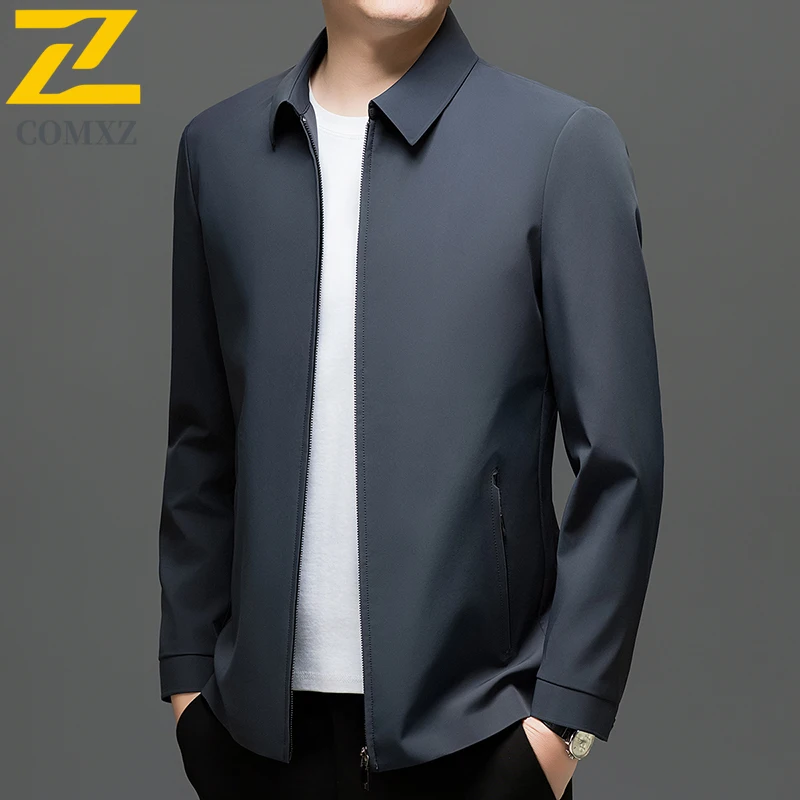 Premium Business Jacket Male 2025 New Casual Refined Outdoor Office Outerwear Light Luxury Comfort Wear Spring Autumn Coat