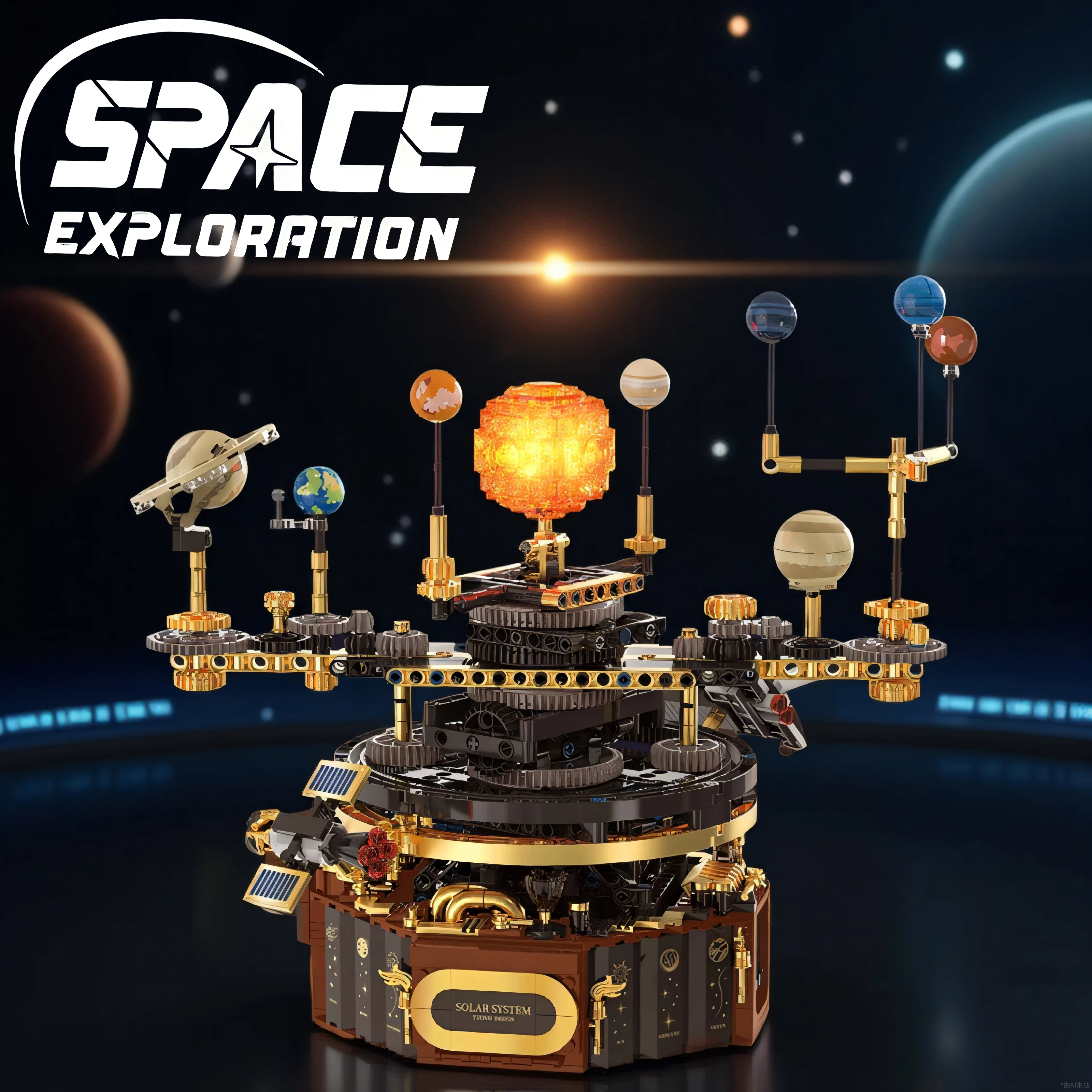 

Космическая электрическая вращающаяся солнечная система, оптические строительные блоки, модель солнечного земли, космическая наука, развивающая игрушка «сделай сам» для детей