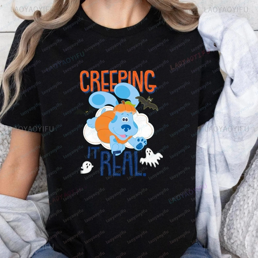 Blue's Clues & You T-shirt à manches courtes pour hommes et femmes, tendance mode estivale, motif de dessin animé, Streetwear