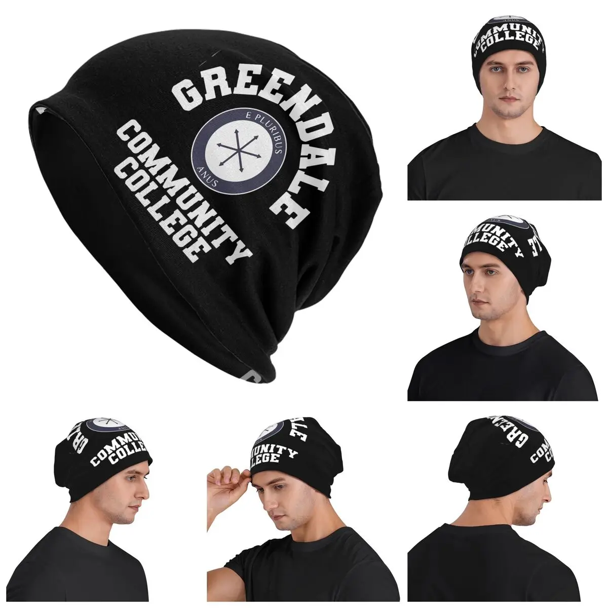 

Greendale Community Collage Warm Knitted Cap Hip Hop Bonnet Hat Autumn Winter Outdoor Beanies Hats for Men Women Adult