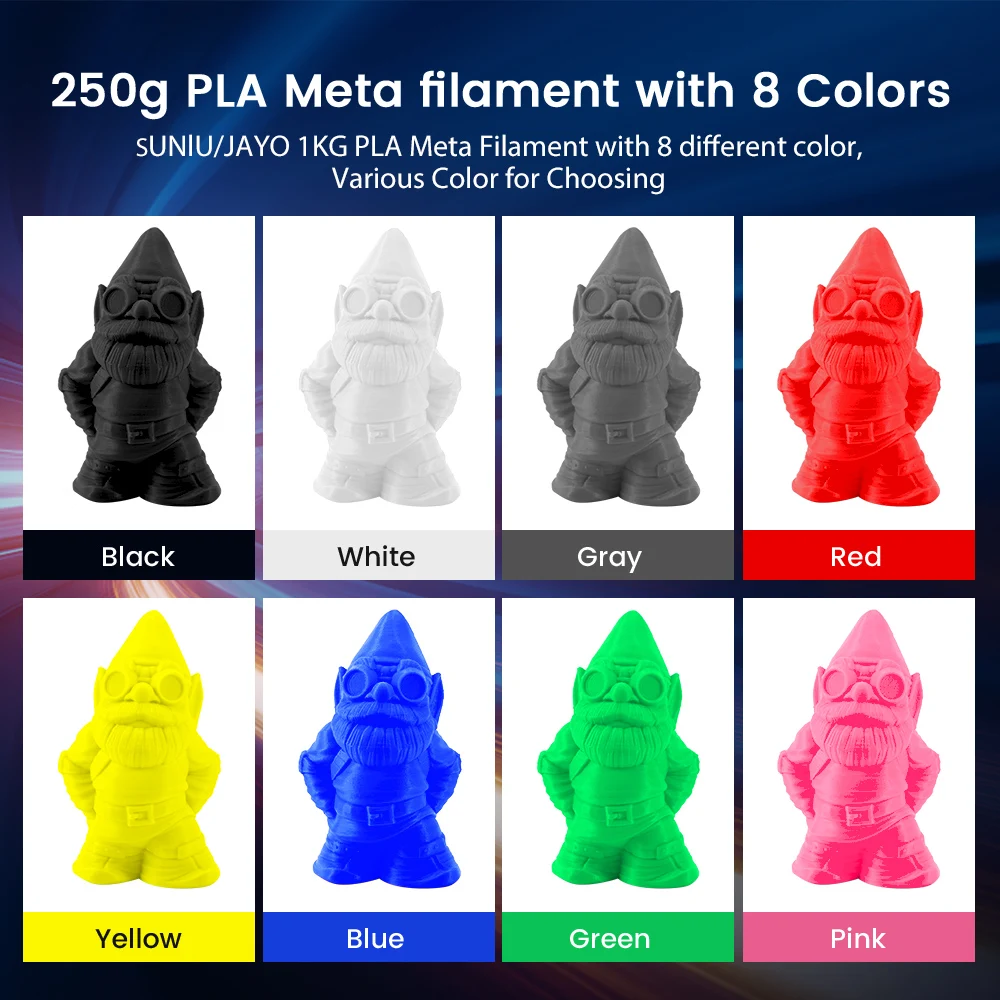 Imagem -04 - Jayo-pla Meta Filamento para Impressora 3d Filamento Multicolor para Fdm sem Bolha Boa Liquidez Materiais Faça Você Mesmo Entrega Rápida Fdm 5.5kg 11kg