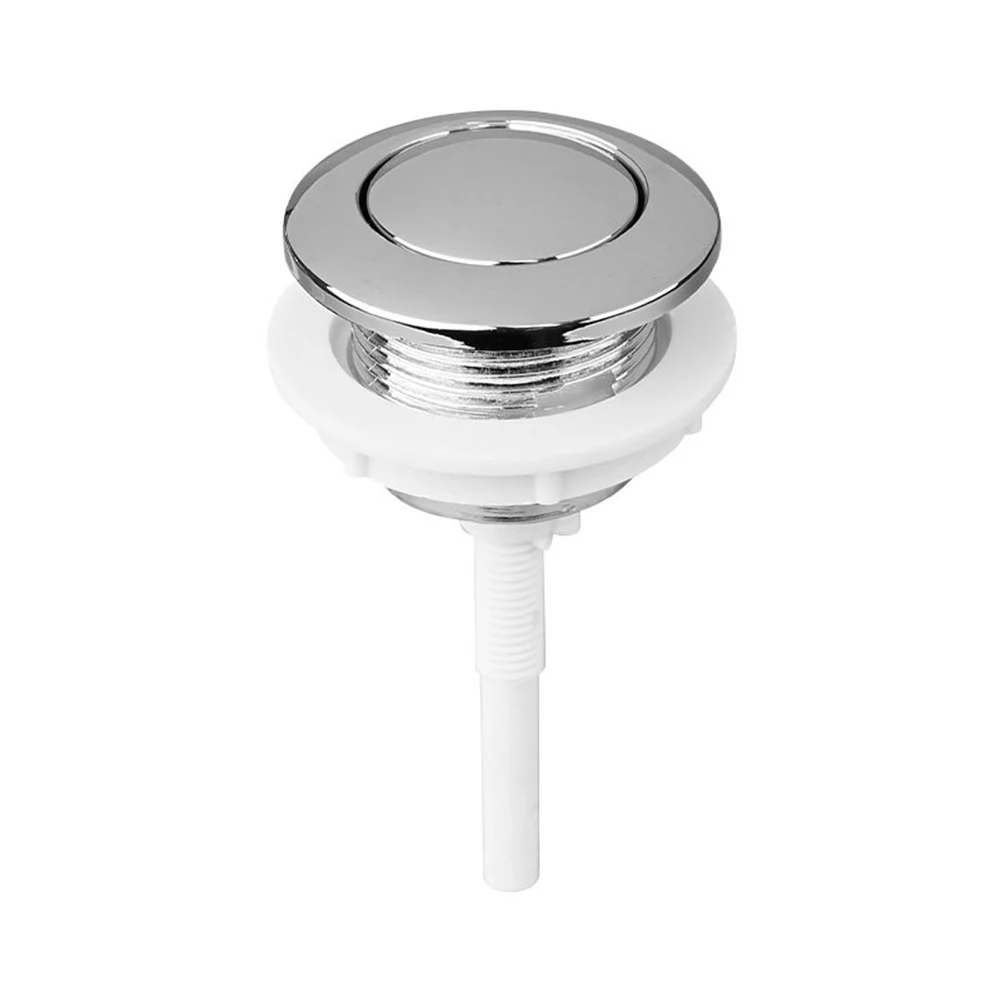 Toilet Single Flush Button Water Tank Round Valve Rods Push Button Water Saving For Cistern Bathroom Toilet Accessories