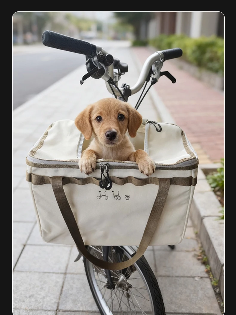 AliExpress NONE Bike Front Bag for Brompton 21L Large Capacity Cycling Vegetables Bag Multifunctional Pet Bag Bicycle Portable Shoulder Bag