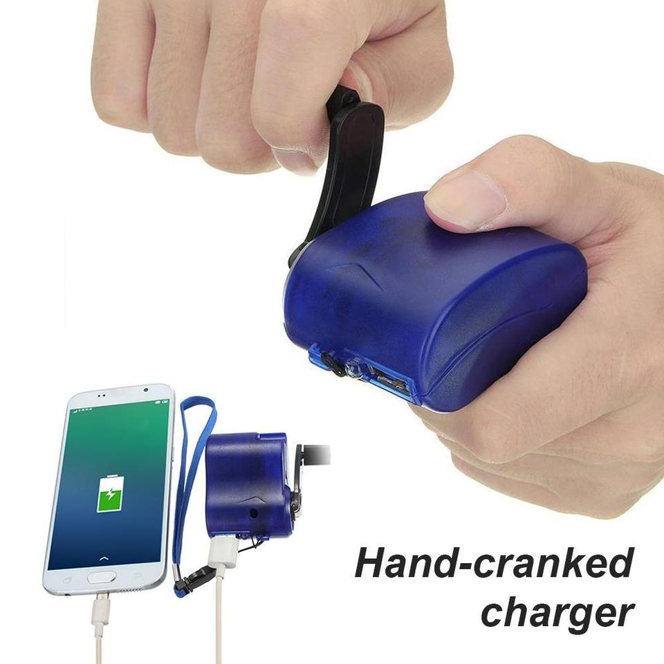  New Hand Crank USB Emergency Charger Portable Manual Power Generator Outdoor Survival Tool For Camping Hiking Travel 
