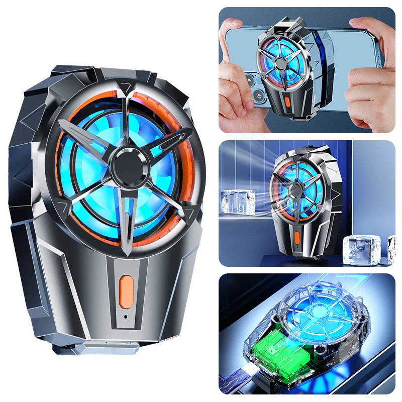 

Охлаждающие вентиляторы X52 для мобильного телефона, перезаряжаемая батарея, бесшумный кулер, трехскоростной регулируемый зажим для игрового радиатора сотового телефона