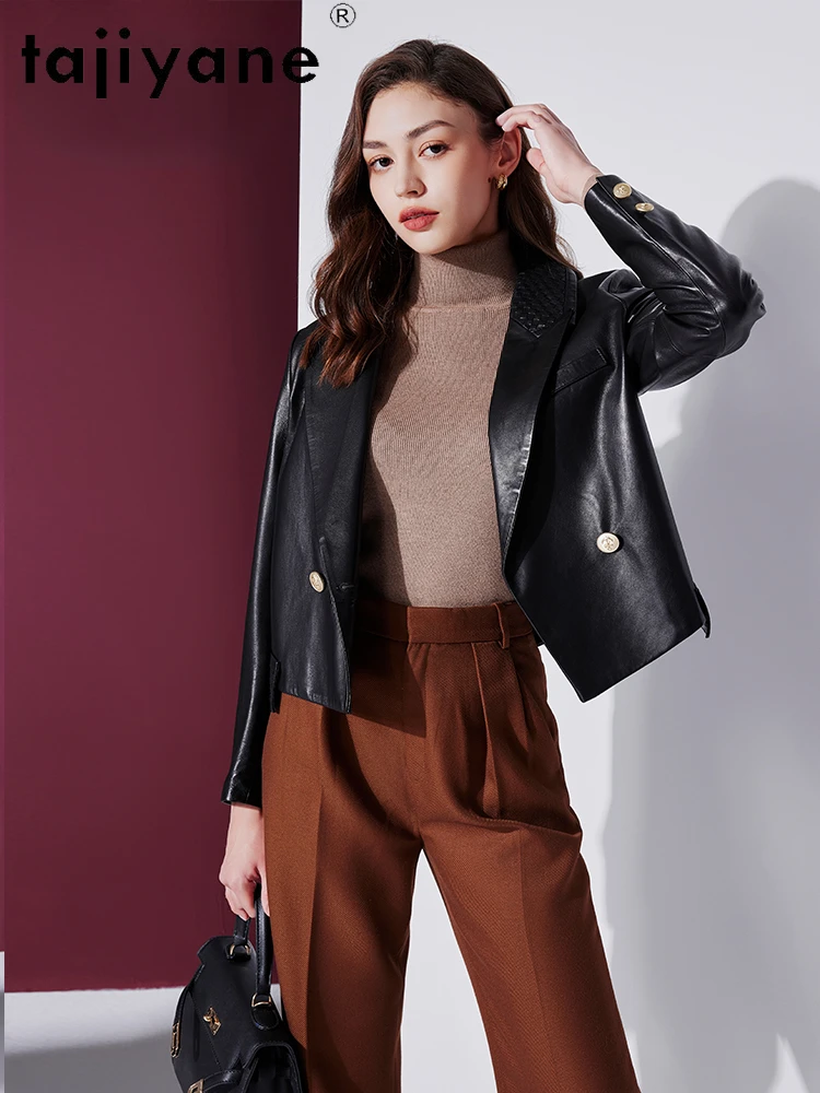 Tajiyane Natural Genuin Leather Jacket Women Short Style Top Layer Sheepskin Coat Woman Leather Jackets Spring Fall Clothes 2024