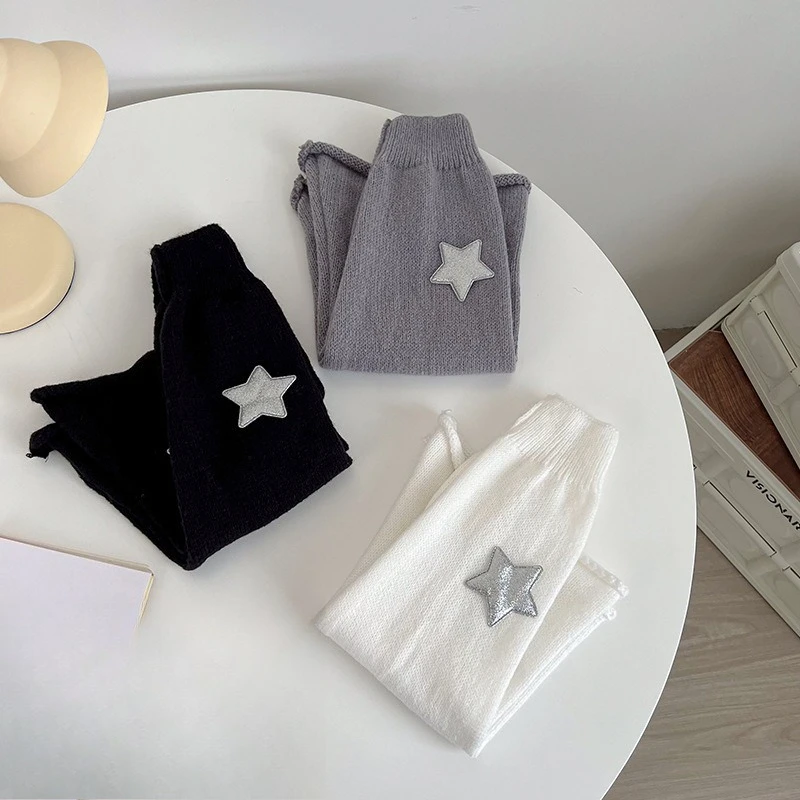 2025 nueva venta caliente Simple cubierta de pierna a rayas tendencia Retro lindo dibujos animados personalidad Otoño e Invierno cubierta de pierna cálida