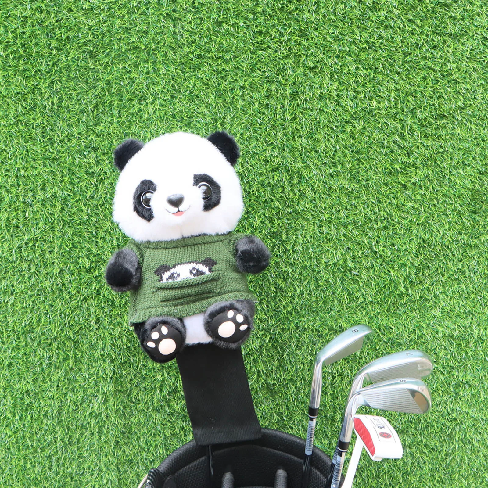 

Cute Panda Golf Club Head Covers Funny Plush Animal Driver/Fairway Protection Headcover Golfing Accessories
