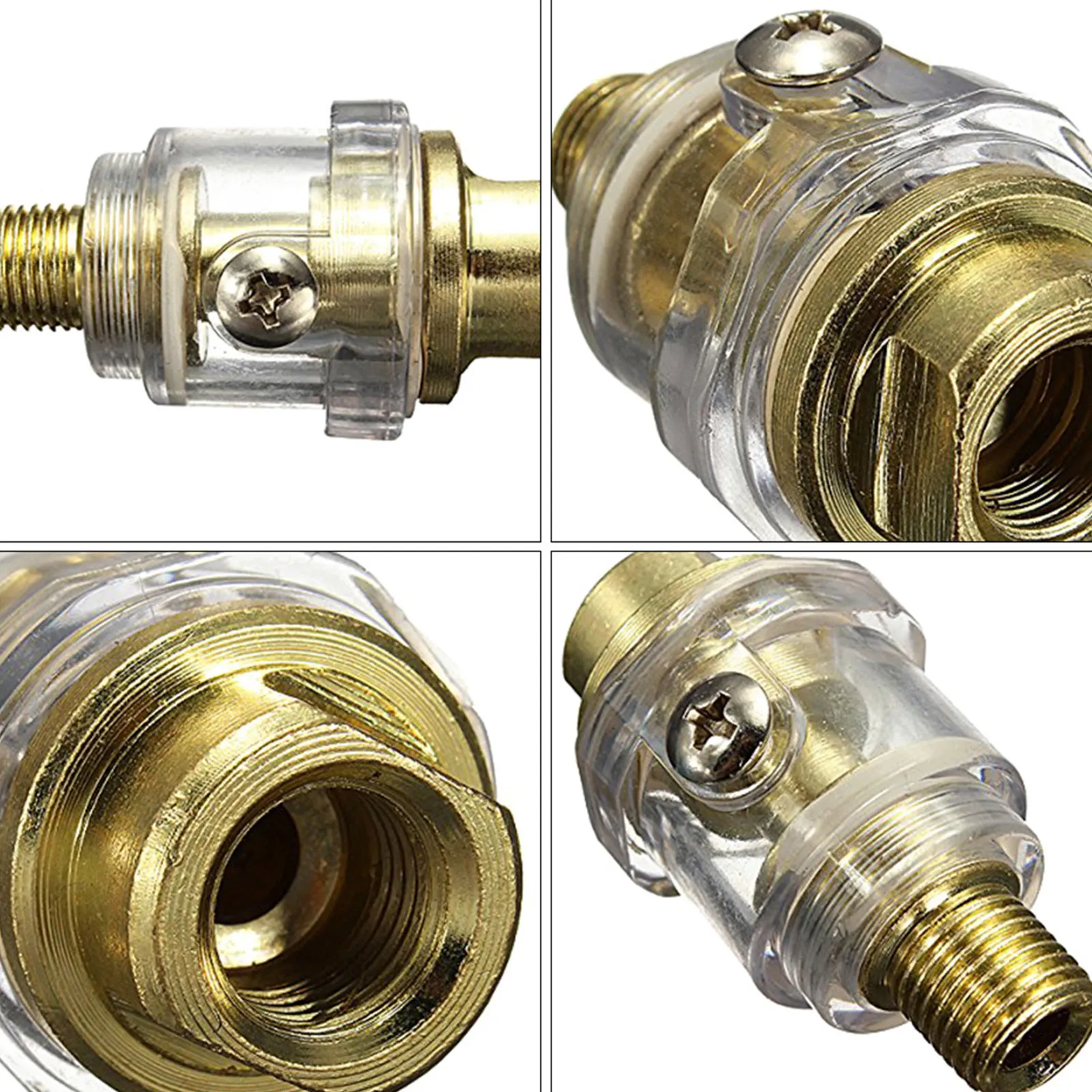 2pcs Mini Oiler 1 4 Inch Drier Inline Lubricator Air Tool Accessories Aluminum Material Extends Tool Life Performance Oil Water