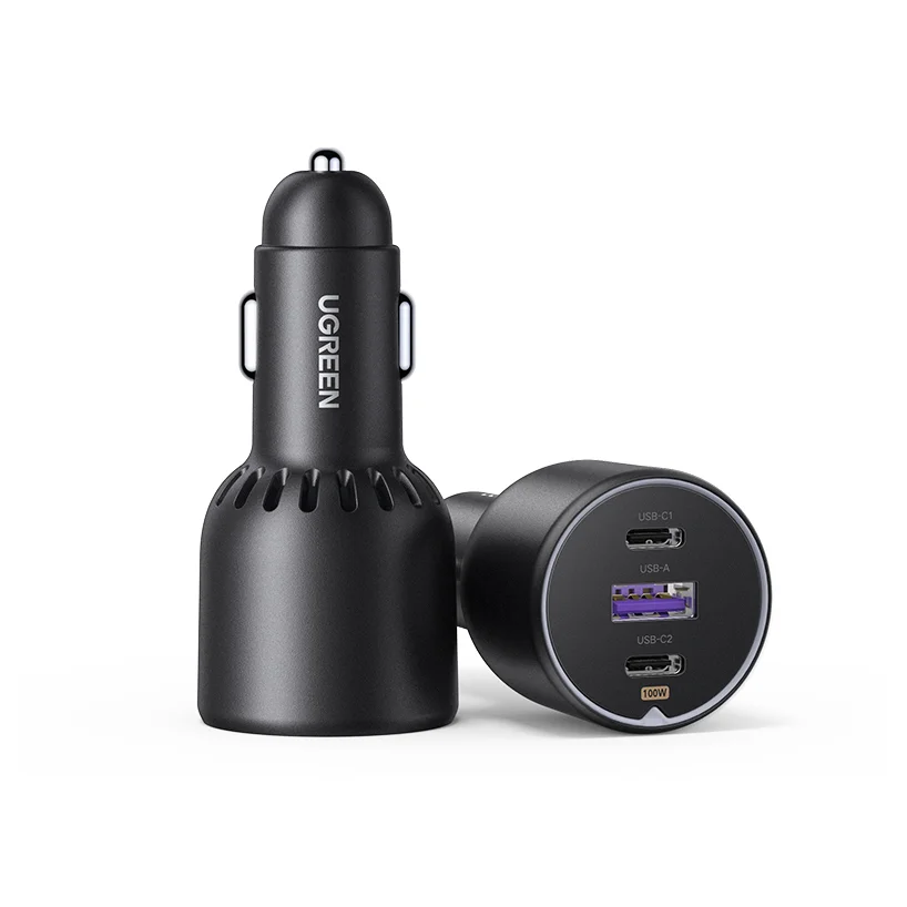 130W USB C Car Charger UGREEN Type C PD3.0/QC4.0/PPS Fast Charging Car Charger with LED Display