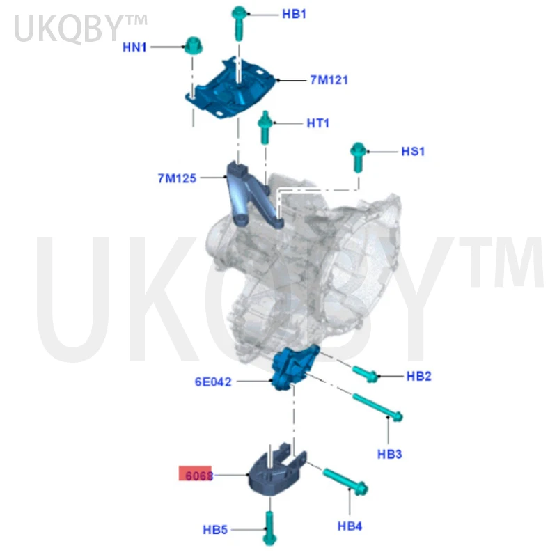 apply Fo rt e Engine foot glue CV6Z6068A 175100