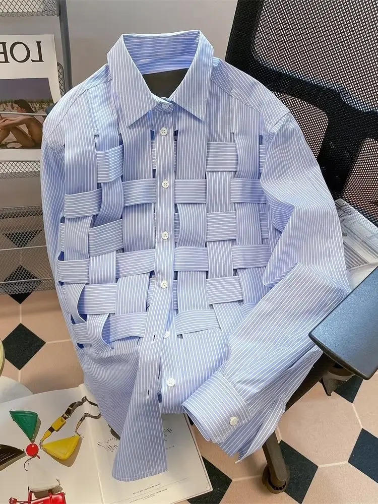 

ChimLong-Chemise décontractée à manches longues pour hommes, сорочка из ткани à rayures, vêtements de printemps, nouveau, 2023