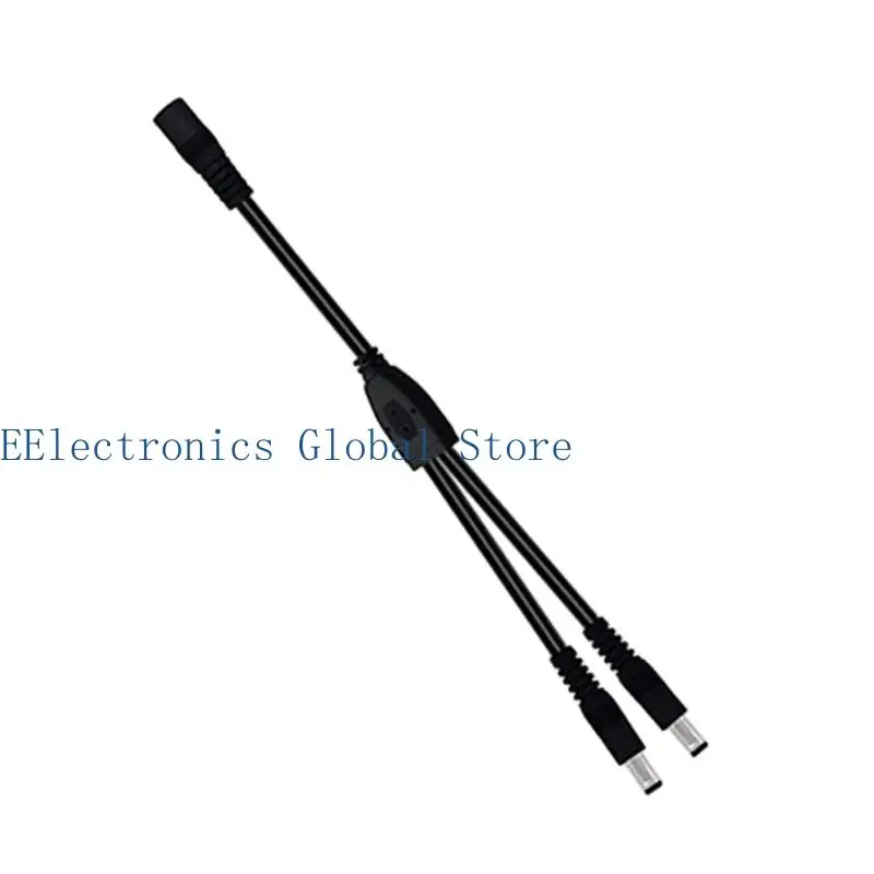 462B DC5521 Y Splitter Power Cable with Plastic and Metal Construction for Matching Camera, Cooling, Lighting and Routers Port