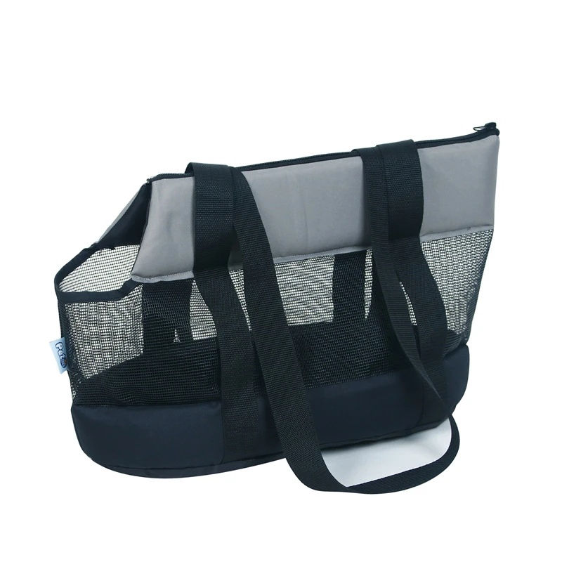 Transportín transpirable para mascotas pequeñas, bolsa de hombro portátil para perros, Gato Negro, Verano