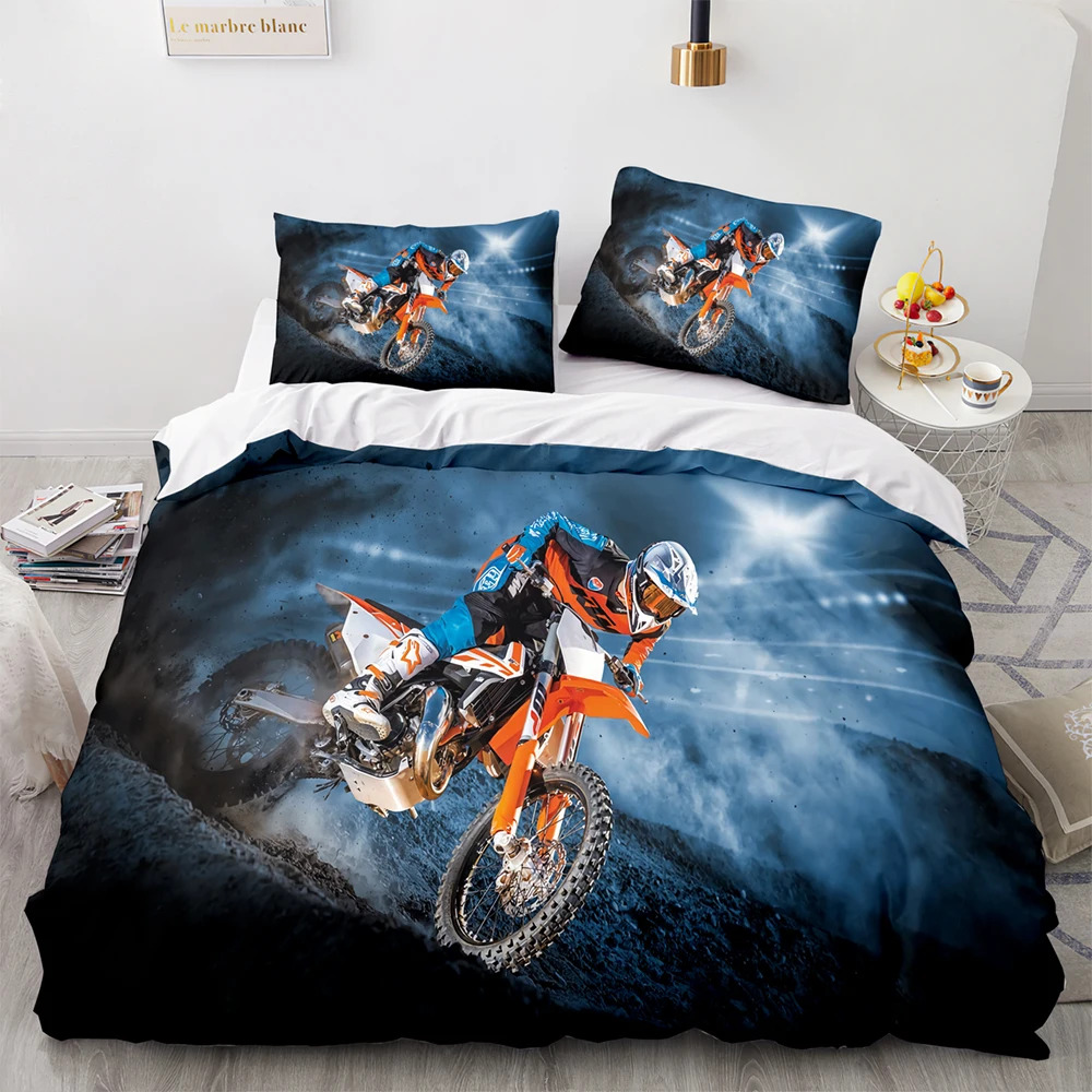 Motorcycle Bedding Set Single Twin Full Queen King Size Wild Race Bed Set Aldult Kid Bedroom Duvetcover Sets 3D Print Cool 031