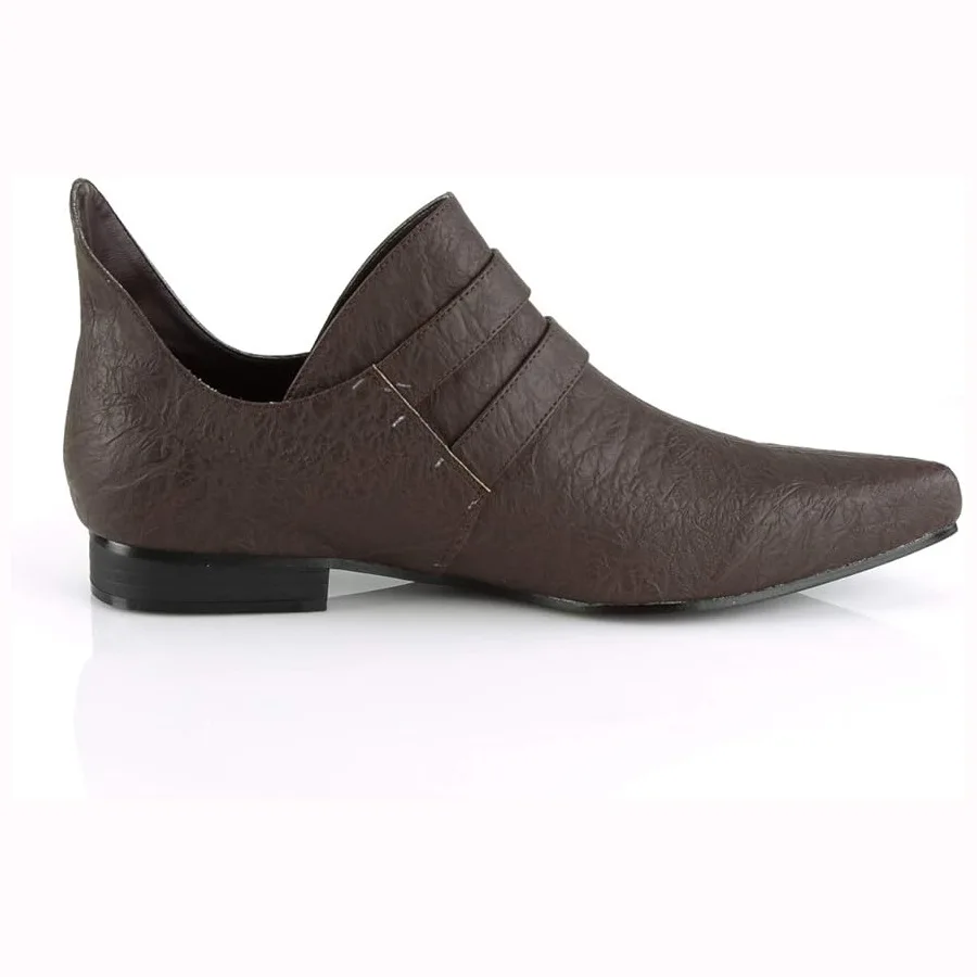 Vintage Medieval Renaissance Pirate Colonial Shoes Steampunk Victorian Court Men's Leather Loafers Halloween Cosplay Shoes