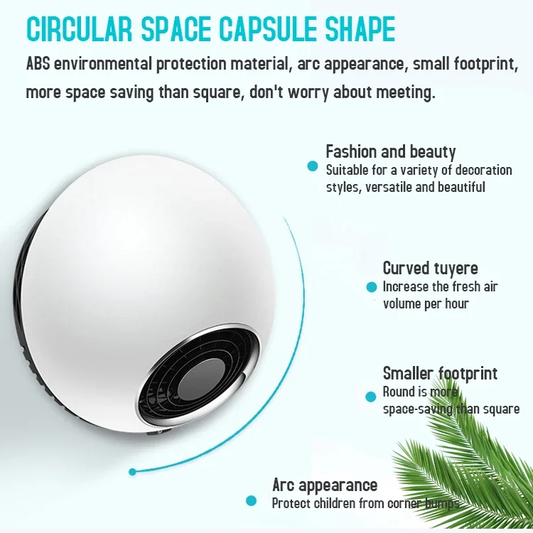 Wall mount air purifier room fresh air system intelligent removal bacteria & haze popularity nature fresh air purifier