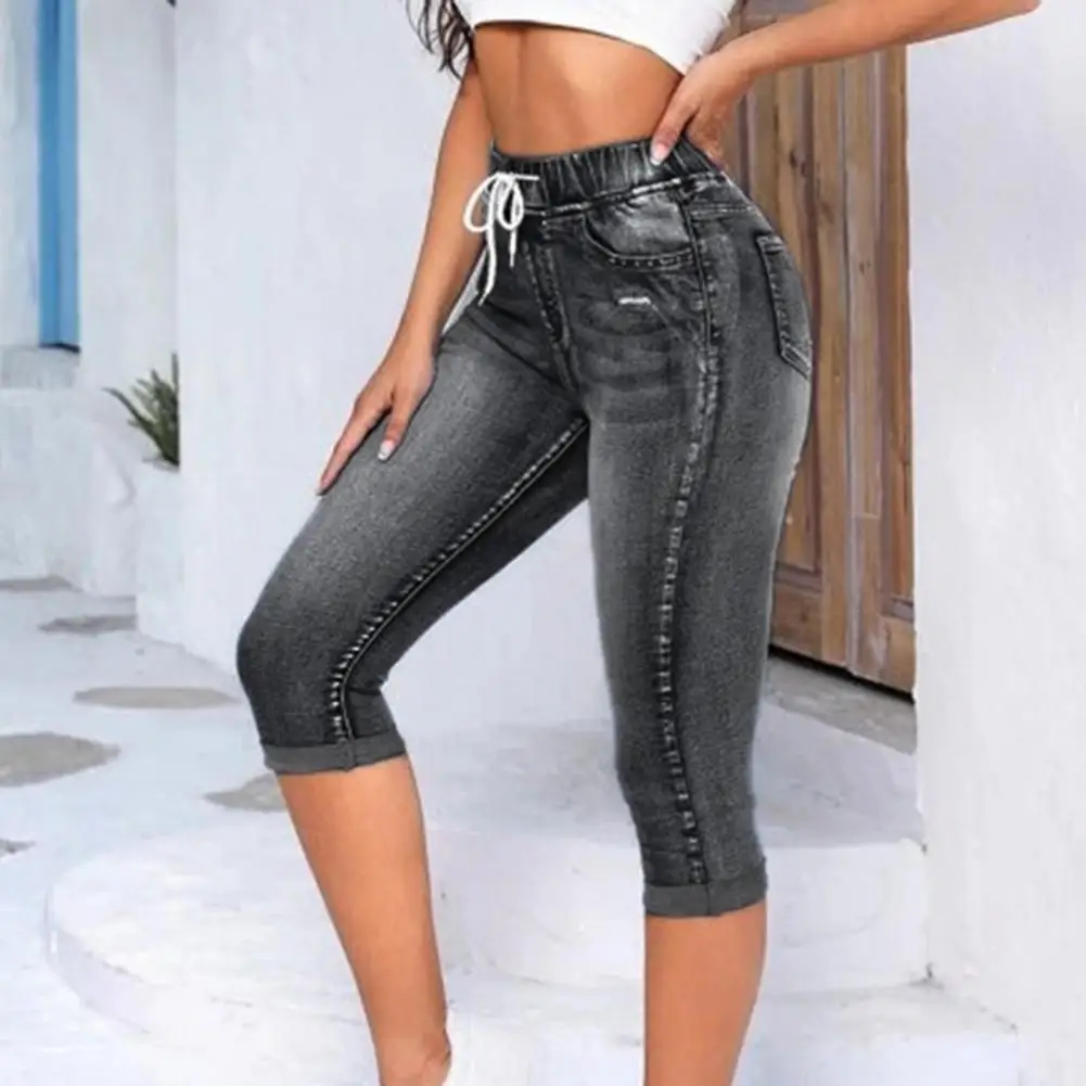 

Summer Black Jeans Women Slim-fit Solid Mom Jeans Pants Stretch Bottoms Feminino Skinny Jeans Women Short Jean Pants