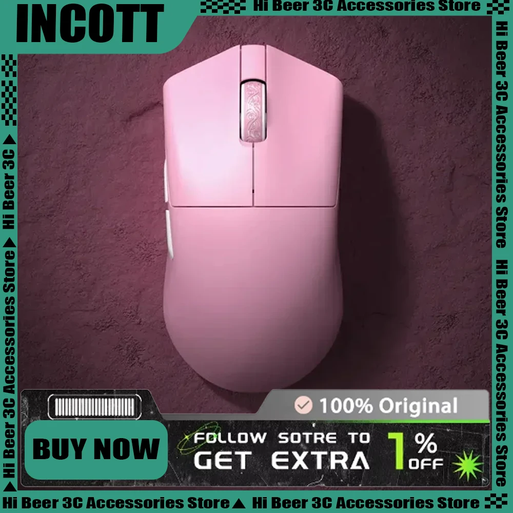 

Incott 029 Wireless Mouse Three Mode 8K Light Weight PAW3395 Gasket Ergonomics Comfortable Bluetooth Gamer Mouse PC Accessories