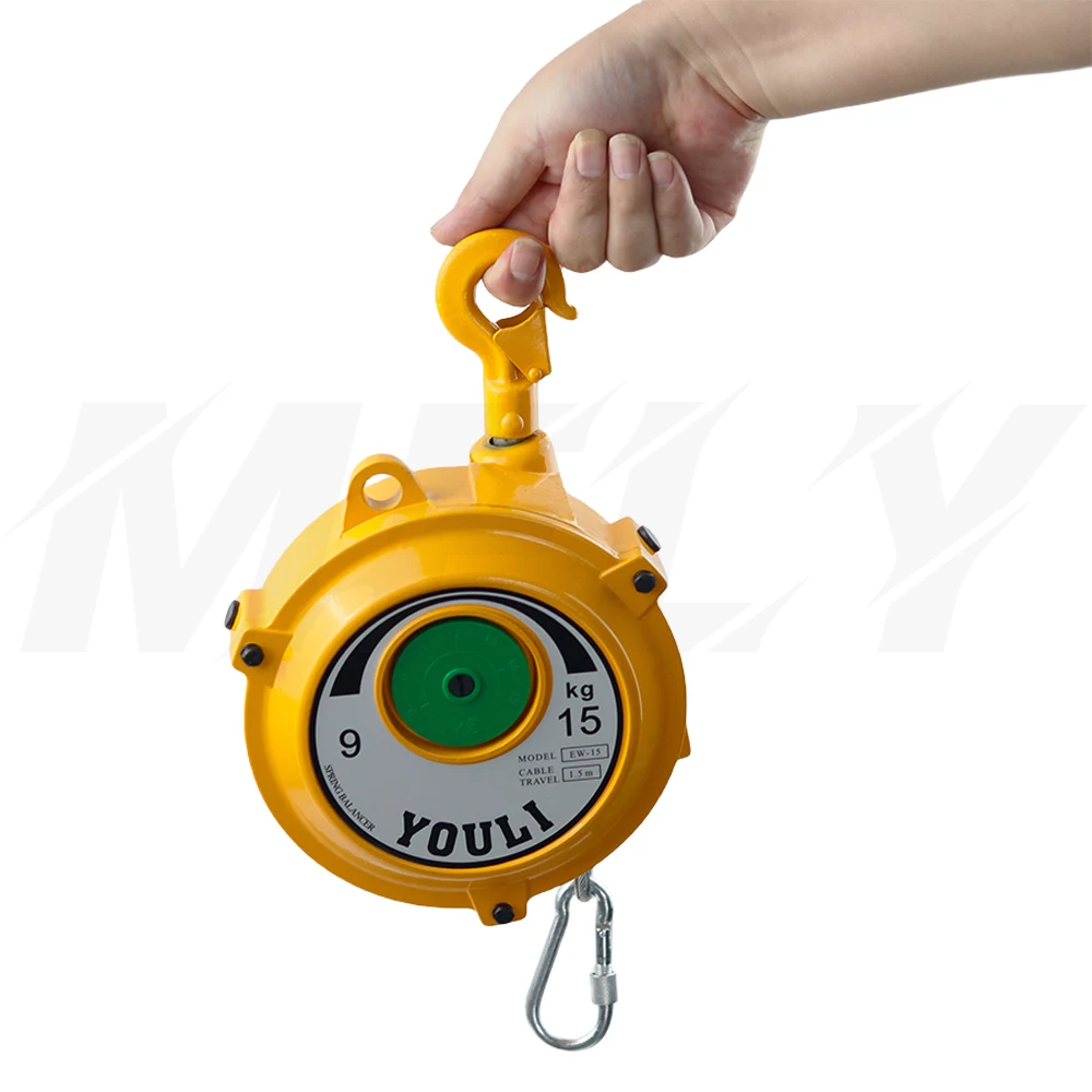 

Jack 9-15KG Spring Balancer Self-locking Tower-Type Lifting Hook Spring Holder Balancer Steel Wire Rope Balancing Lifting