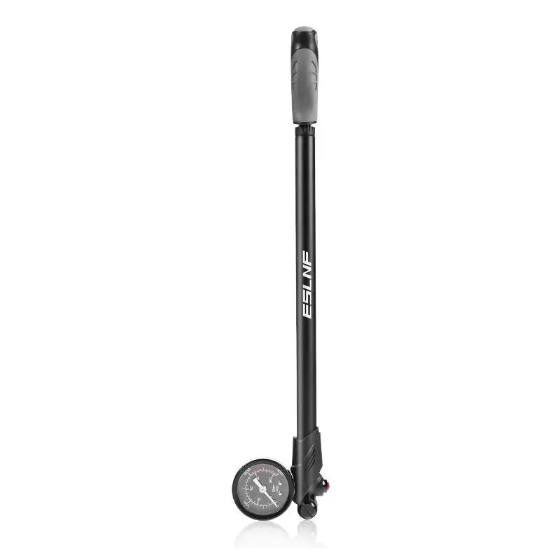 Pompa Sepeda MTB Portabel ESLNF 300psi, Pompa Garpu Depan Sepeda dari Aluminium Alloy dengan Pengukur Tekanan