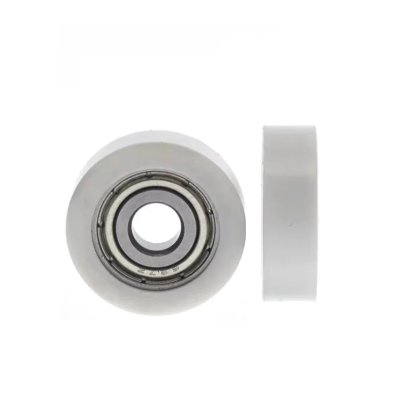 Puleggia piatta resistente all'usura con ruota guida con cuscinetto in plastica rivestita POM da 1 pezzo 6x22x7mm