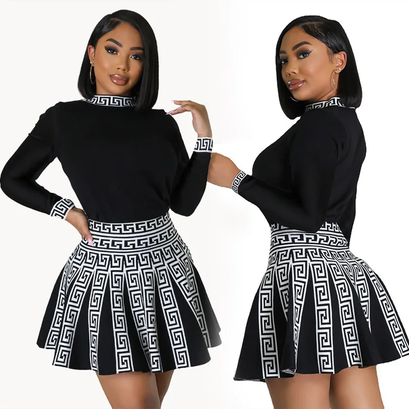 Casual Ruffle Plaid Mini Party Dress donna autunno inverno Knit Part Club Night Out Sweat Dresses Women Activewear Outfits