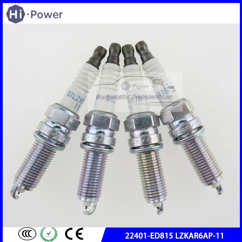 

30pcs Car Iridium spark plugs 22401-ED815 LZKAR6AP-11 for Nissan Micra Tiida X-Trail Cube March Note LZKAR6AP11 22401ED815