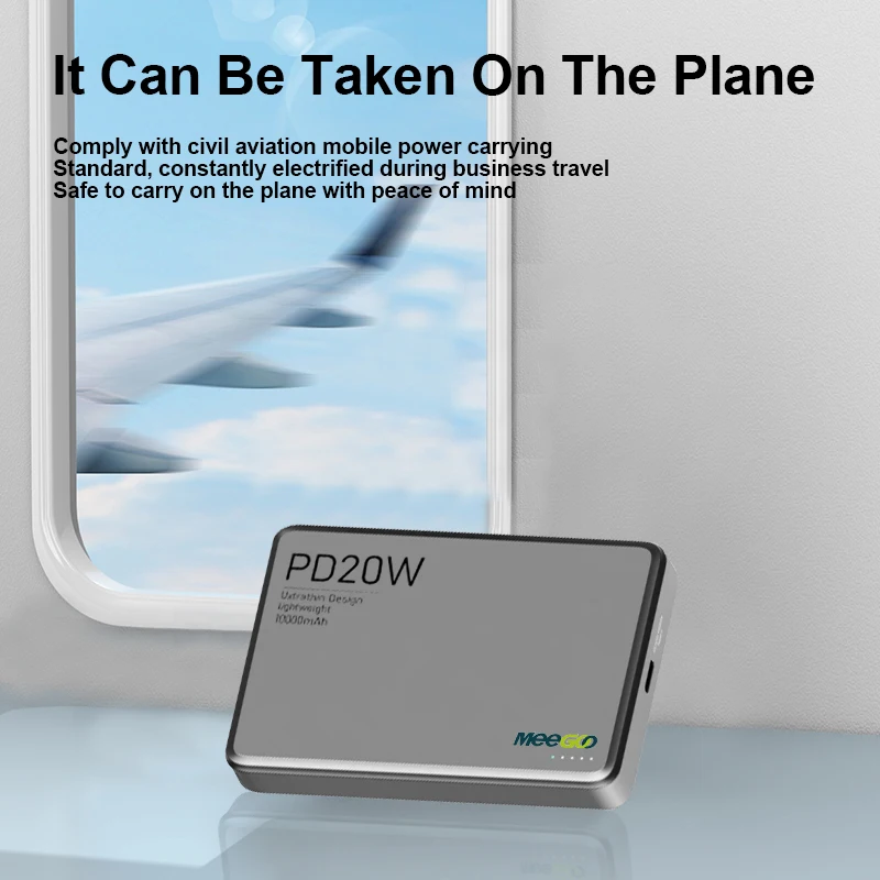 MeeGoo Mini bancos de energia sem fio magnético fino super rápido banco de potência universal portátil carregador powerbank para iPhone Android novo