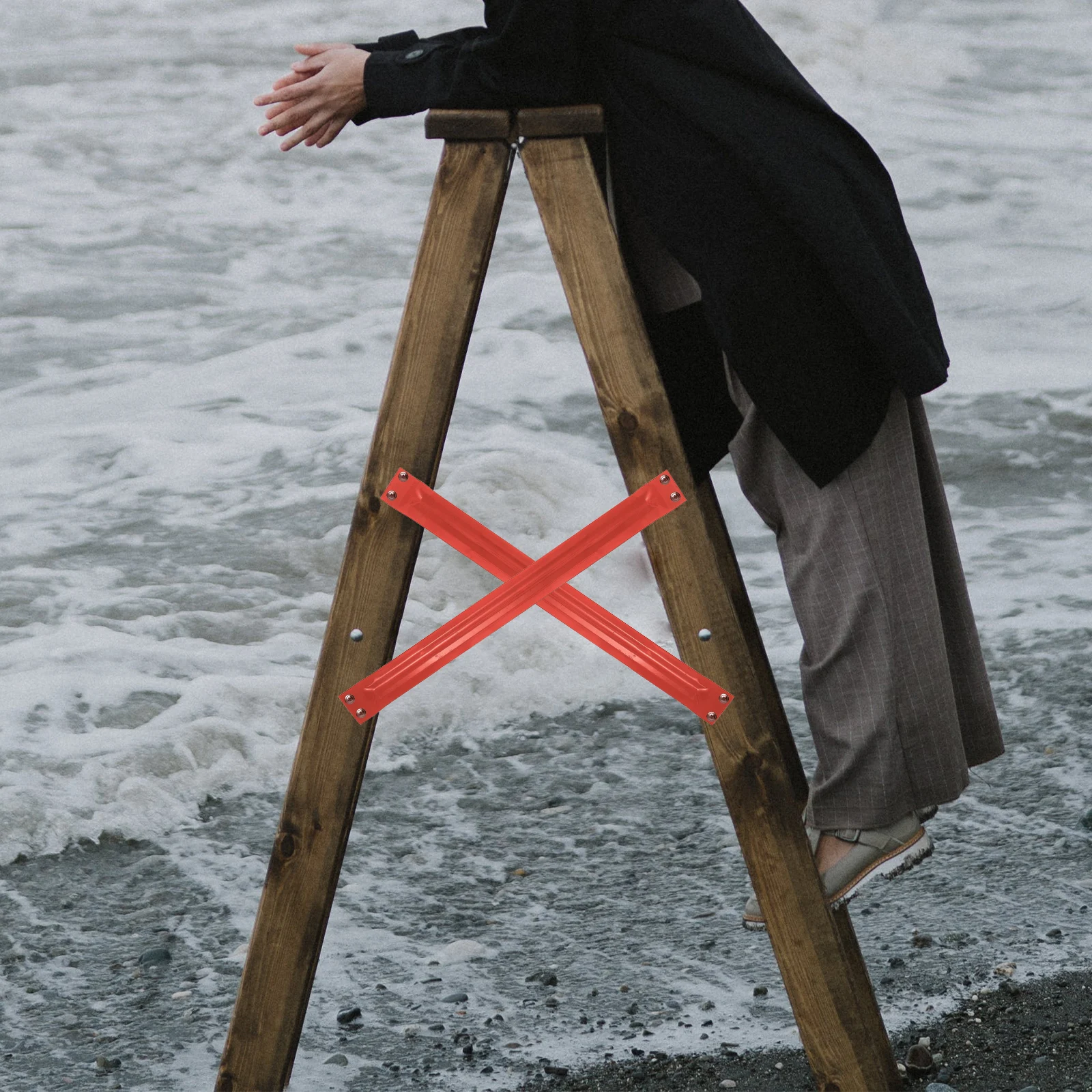 

2Pcs Ladder Step Fixing Rods High Hardness Not Easy Deform Break Adds Extra Safety Stability Versatile Use Ladder Accessories