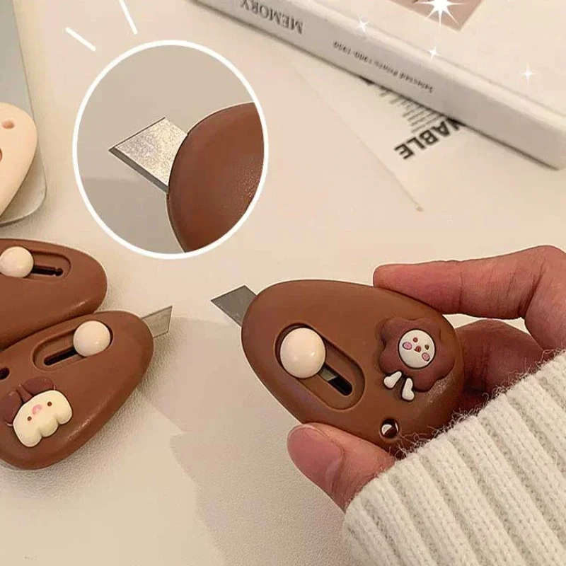 1 قطعة سكين فني صغير لطيف قسط الكرتون مثلث رسالة فتاحة شفرة القطع لفتاحة صندوق أدوات مكتبية