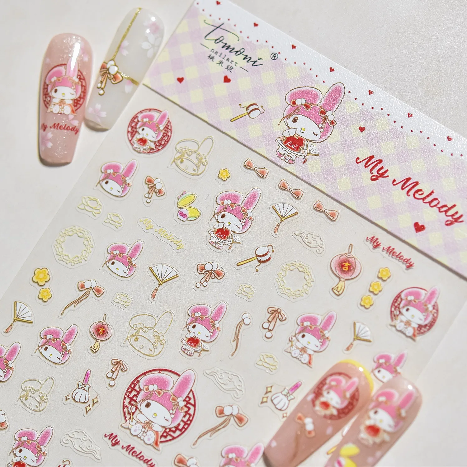 

Cute Melody Culomy 5D Cartoon Nail Art Stickers Nail Jewelry Sanrio Anime Nail Art Decoration Relief Stickers Nail Decals