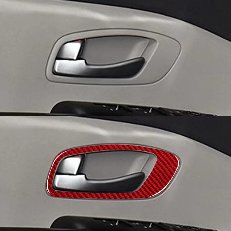 Suitable for Interior Modification of Kia Sedona Carbon Fiber Front Door Handle Handle Decoration Sticker for 13-16 Models - Image 2
