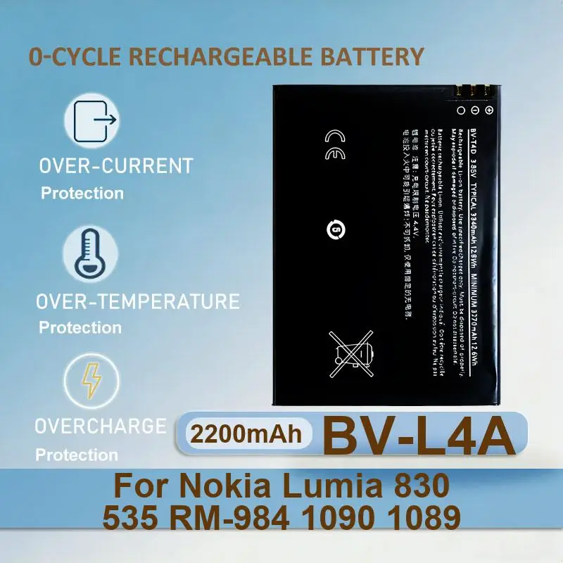 Batería para Nokia Lumia 830 535 RM-984 1090 1089 8 Sirocco Global Dual SIM TD-LTE HMD Avatar 6 TA-1000 TA-1003 TA-1021 TA-1025