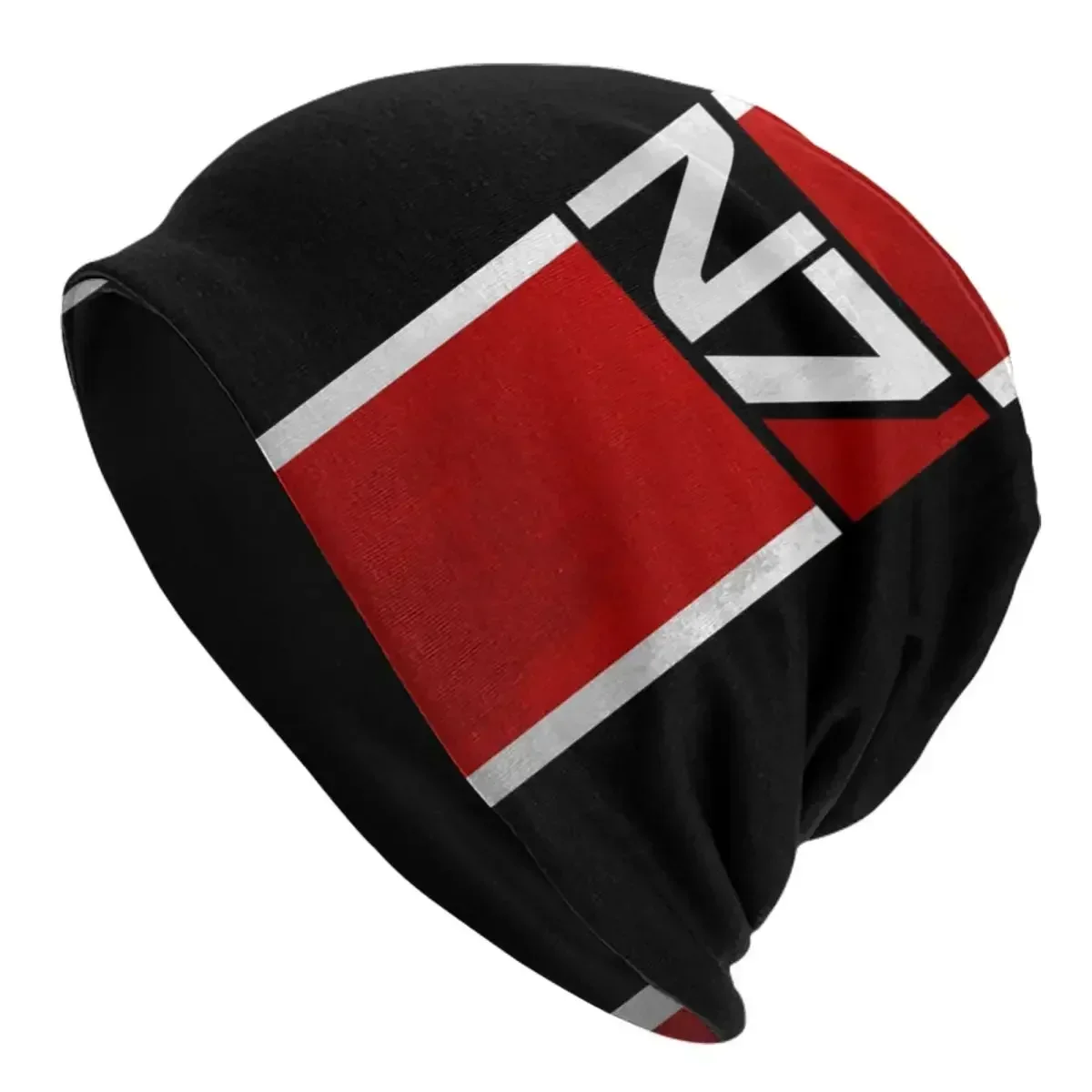 Mass Effect Vertical N7 Warm Knitted Cap Hip Hop Bonnet Hat Autumn Winter Outdoor Beanies Hats for Men Women Adult