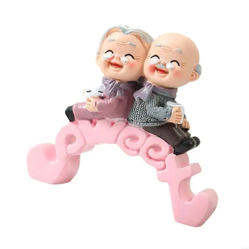 HX6C Yêu Cặp Đôi Người Cao Tuổi Thu Nhỏ Các Bức Tượng Nhỏ Ông Bà Tượng Nhựa Cặp Đôi Nhân Vật Vật Trang Trí Cho Lễ Tình Nhân Đám