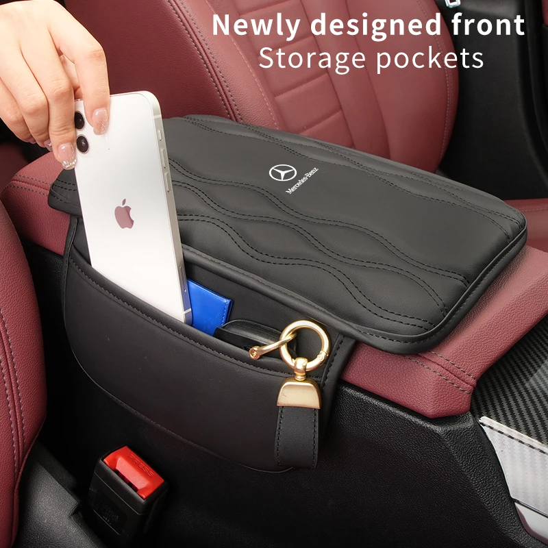 Car Center Console Pad Cushion Armrest Box Cover Protection Mat For Mercedes Benz AMG A C E Class W201 W210 W108 W204 W205 W203