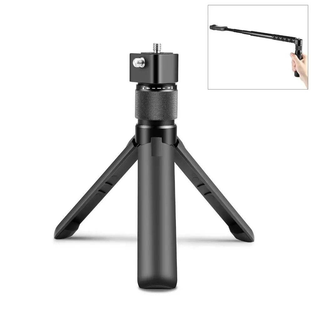

Aluminum Alloy Camera Tripod Stand Extendable with 1/4 Screw Selfie Stick Mini for Insta360 X5 X4 X3/DJI / DJI OSMO