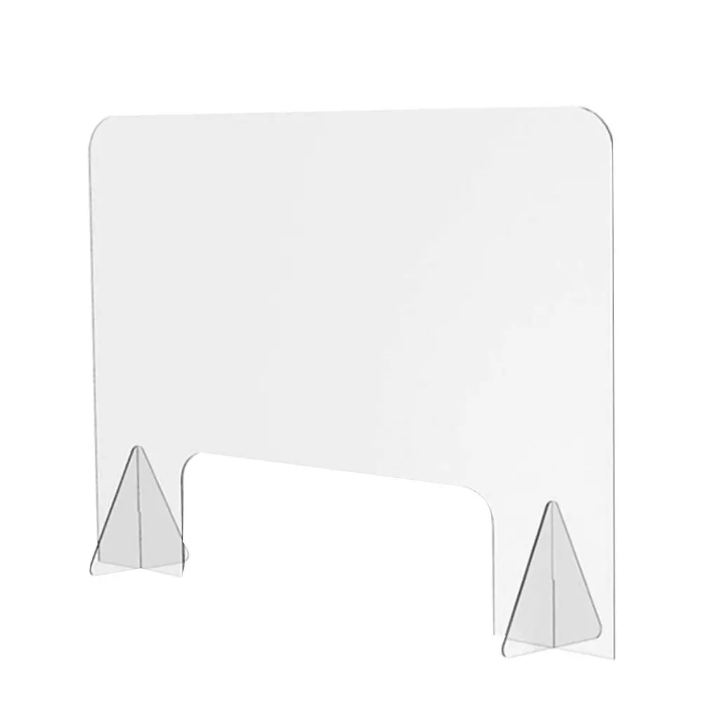 

40X40X0.4Cm Anti-Spray Acrylic Isolation Plate Transparent Desk Divider For Office School Canteen Workstation Protection Baffles