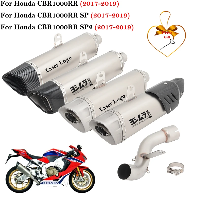 Slip On For Honda CBR1000RR Cbr1000rr-Sp Sp2 2017-2019 Motorcycle Exhaust System Escape Middle Link Pipe Moto Muffler DB Killer