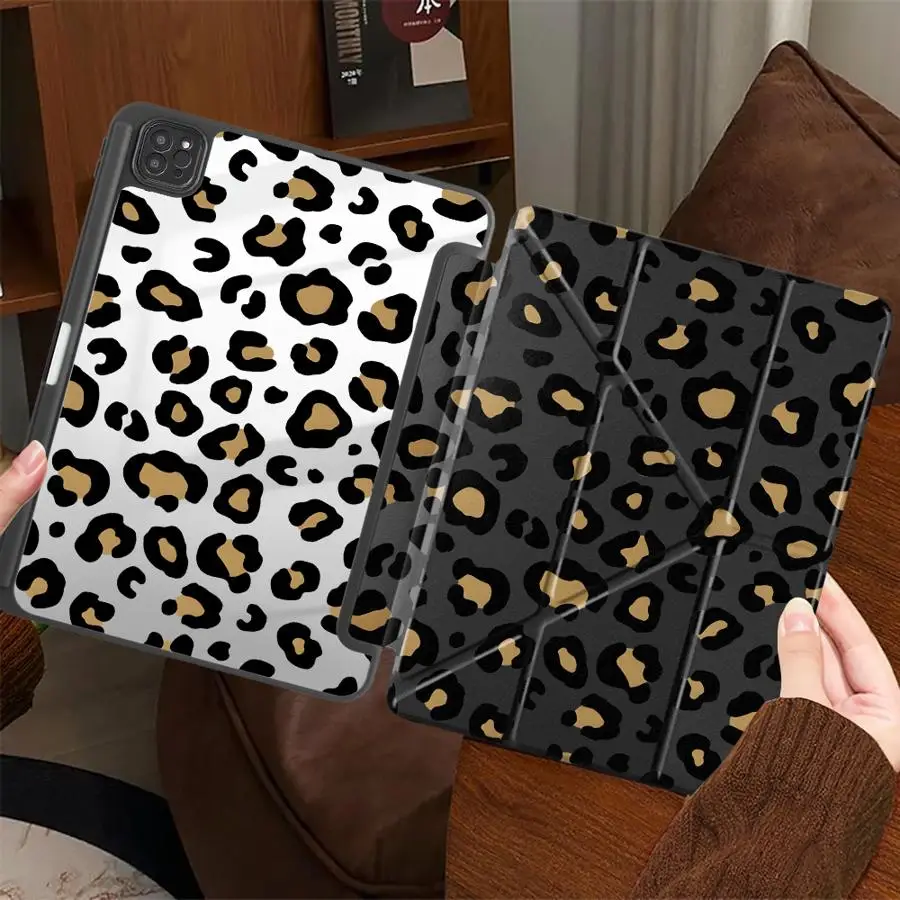 

Luxury Leopard Print Holder Cover Tablet Case For iPad Mini 6 7 Air 4 5 M3 M2 1 2 M4 11inch Pro 2025 11th 10th 9th 8th 7th