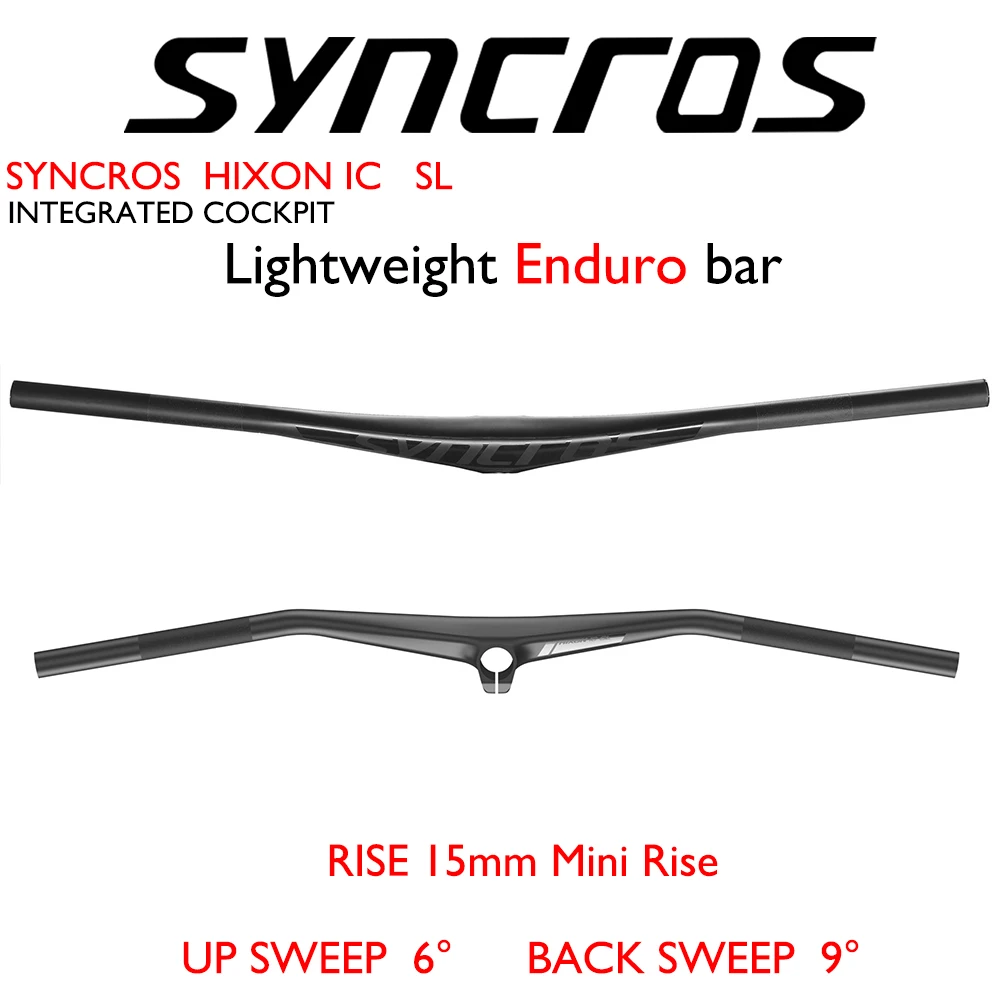 SYNCROS HIXON IC SL Carbon Bike Integrated COCKPIT MTB Handlebar Lightweight Enduro Bar 15mm Mini RISE With Gasket Accessories