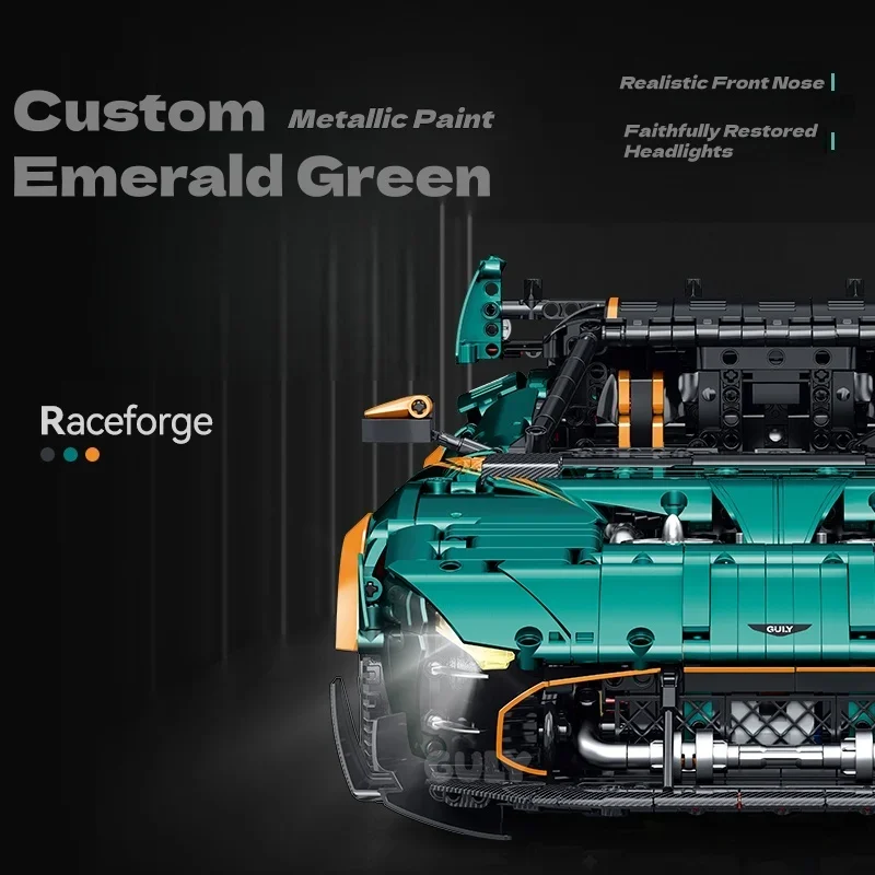 

GULY Vulcan Supercar Building Blocks Set, 3794pcs Technical 1:8 Sport Car Model Bricks Toy for Adult Ideal Gifts