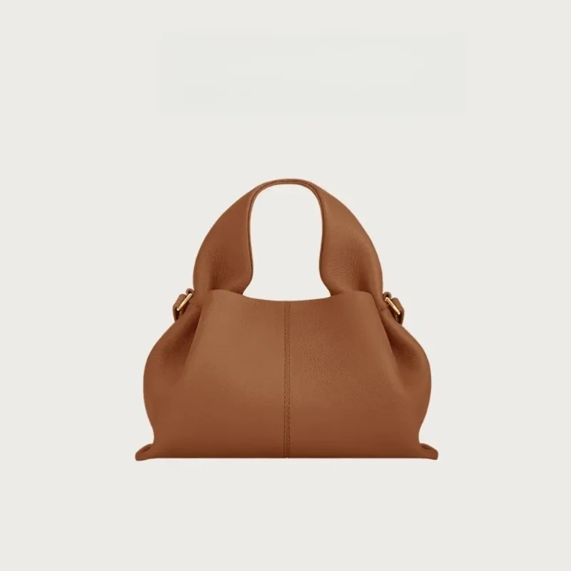 새로운 프랑스 스타일 부드러운 가죽 심플 대용량 핸드백 패셔너블 여성 크로스백 다용도 편안하고 심플함