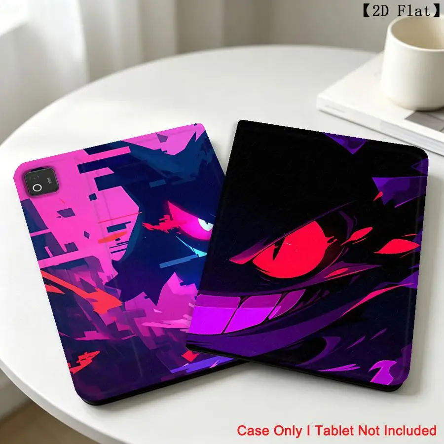 Gengar Pokemons with Pencil Slot Case for Xiaomi Pad 5 6 7 8 Pro Redmi Pad SE K Pad 8.8 9.7 12.4 Inch Pad 6s Pro 7 Ultra